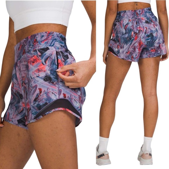 Lululemon Hotty Hot High-Rise 4”Shorts Atmospheric Purple size 4 NWOT - Picture 1 of 9